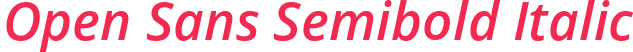 Open Sans Semibold Italic